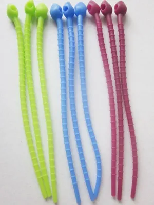 Produktbild von 18 Stück Silikon Rouladenbinder 17cm Gemüsebinder Kabelbinder Allzweckbinder
