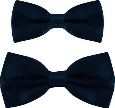 Produktbild von DonDon Vater-Sohn Fliegen Set im Partnerlook, bereits gebunden und verstellbar - Navy Blau