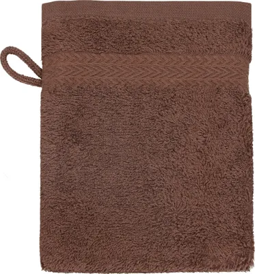 Produktbild von Betz Waschhandschuh 16x21 cm PREMIUM 100% Baumwolle  Farbe: nussbraun