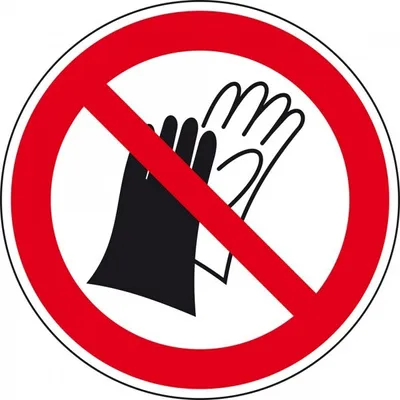 Produktbild von Dreifke® Aufkleber (Folie) "Benutzen von Handschuhen verboten", Ø10cm, Folie ...