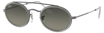Produktbild von Ray-Ban OVAL DOUBLE BRIDGE, Erwachsener, Uni, Oval, Nicht-polarisierte Linse, Metall, Grau