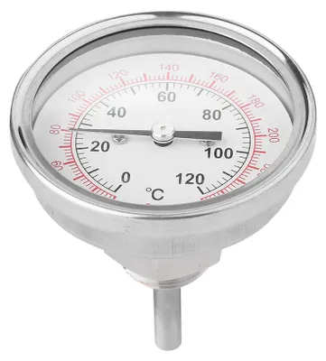 Produktbild von 62 mm 120 ℃ Hochtemperatur-Bimetall-Thermometer, Backofen, Grill, BBQ, analoges Zifferblatt, Doppelskala