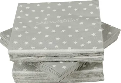 Zdjęcie produktu dla Serwetki 33x33cm, 1/4 składane, 3-warstwowe, opakowanie 20 sztuk - Sterneküche