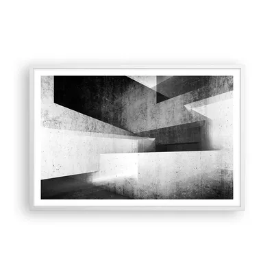 Produktbild von Gerahmtes Poster - Weißer Rahmen - Dreidimensional Illusion optisch - 91,5x61 cm - Wand Bild - Wanddeko - Wandbilder - Kunstposter - Wandposter - Bilderrahmen - Bilder - Kunstdruck - P2WAA91x61-4962