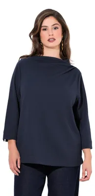 Zdjęcie produktu dla Bluza damska Ulla Popken, dostępne rozmiary plus size, krój dopasowany, dekolt okrągły