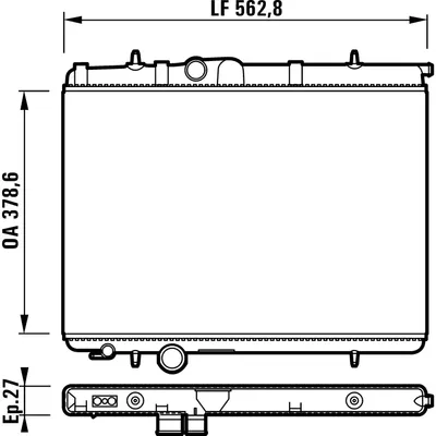 Produktbild von VALEO Kühler, Motorkühlung  732906