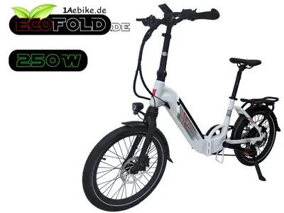 Produktbild von 20 Zoll ECOFOLD BFH400N Elektrofahrrad Ebike Klapprad BaFang Heckmotor  250W 7 Gang 504 Wh Faltrad weiss