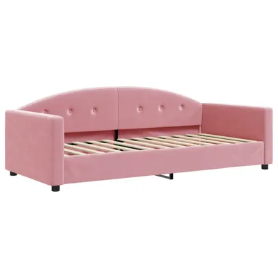Image de Lit de repos sans matelas rose 90x200 cm velours