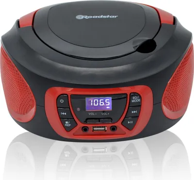 Produktbild von Roadstar CDR-365 U/RD, Rot, Tragbarer CD-Player