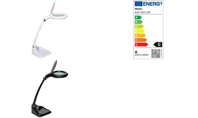 Produktbild von MAUL Lupenleuchte MAULiris LED 6.500 K dimmbar Standfuß schwarz