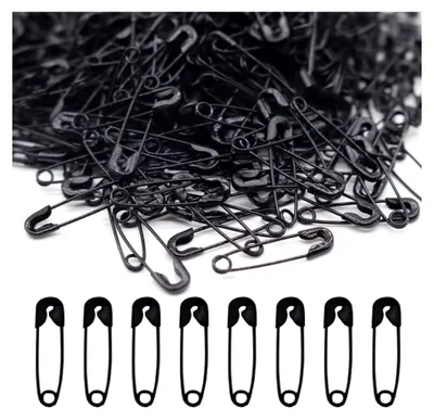 Produktbild von 500 Mini Sicherheitsnadeln 20mm in Schwarz für Näh- und Bastelarbeiten
