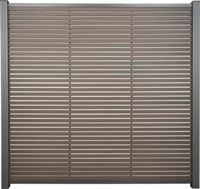 Produktbild von Zaun Hauptelement Hörvig BPC-Stecksystem Rahmen anthrazit 180 x 180 cm schokobraun