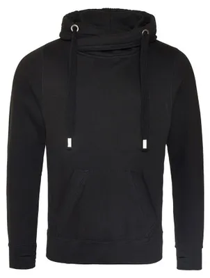 Produktbild von Awdis - Kapuzenpullover für Herren/Damen Uni, Überkreuzter Halsausschnitt, Schwer LT6230 (XS) (Samtschwarz)