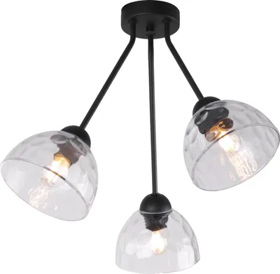 Produktbild von Deckenlampe Venice Trio mit klaren Glas Lampenschirmen E27