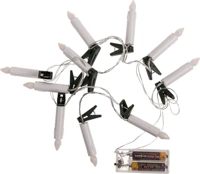 Produktbild von Kerzen LED-Lichterkette Weihnachtsbaumbeleuchtung inkl. Clips & Timer