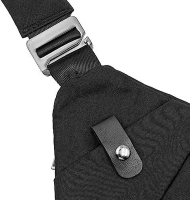 Produktbild von Herren Sling Brusttasche Schultertasche für Sport und Freizeit (Schwarz)