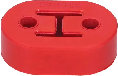 Image de support de silencieux à 2 trous, polyuréthane, résistant aux vibrations, armatures universelles de tuyaux d'échappement pour véhicules automobiles, rouge