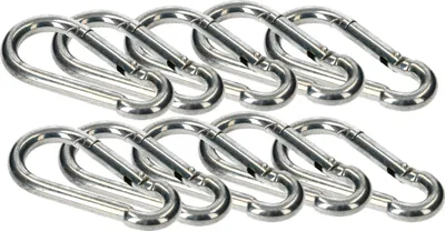 Produktbild von KOTARBAU® 10er Set Feuerwehr Karabinerhaken für Seile 70x7mm Feuerwehrkarabiner Robust für Ketten