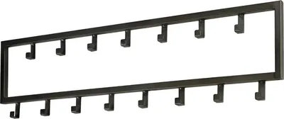 Obrázek produktu pro TOJ Living Nástěnná šatní skříň - 80 cm - 15 háčků - Šatní háčky - Šatní háčky - Šatní háčky na zeď - Šatní skříň - Nástěnný šatní věšák - Nástěnné šatní háčky - Edelstahl - Schwarz