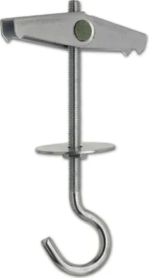 Produktbild von Federklappdübel KDH 4 mit Gewindehaken, Muttern und Scheiben, Dübel M4 x 70 mm