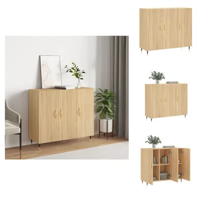 Image de vidaXL Sideboard Chêne Sonoma 90x34x80 cm Bois composite - Sideboards