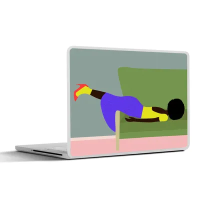 Produktbild von MuchoWow® Laptop Aufkleber Sticker Cover Frau - Minimalismus - Design 30x21 cm - Sticker für Laptop - Selbstklebend