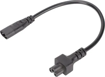 Produktbild von IEC320 C8 auf IEC320 C5 Netzkabel IEC320 C8 Stecker auf C5 Buchse Kabeladapter für 3-polige Laptop Netzteile 100-250V
