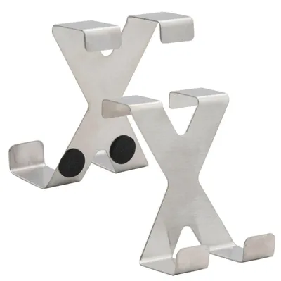 Produktbild von 2x Türhaken Türgarderobe Kleiderhaken Bad Tür Universal Edelstahl Haken Set