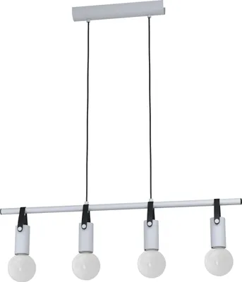 Produktbild von EGLO Pendelleuchte Apricale, 4 flammige Hängelampe Industrial, Modern, Minimalismus, Hängeleuchte aus Stahl, Esstischlampe, Wohnzimmerlampe, E27