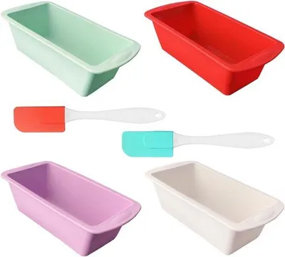 Produktbild von Famanu Backform Set 4-teilig aus hitzebeständigem Silikon - verschiedene Farben