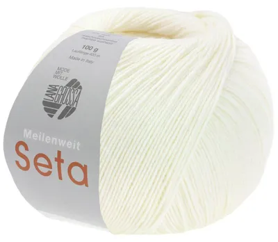 Produktbild von Lana Grossa - Meilenweit 100g Seta 0024 brilliantweiß