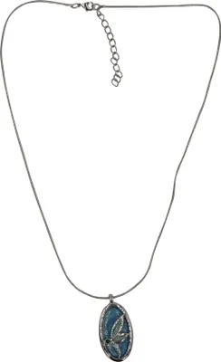 Produktbild von Steuer Modeschmuck Kette Metall 45+7cm blau Glasstein 445050057