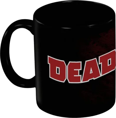 Immagine prodotto di Deadpool - Tazza da caffè con logo PM10605 (12 cm x 10,5 cm x 8,7 cm) (Nero/Rosso)