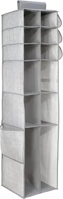 Produktbild von mDesign Hängeschrank Stoffregal Aufbewahrung Organizer 16 Fächer Grau