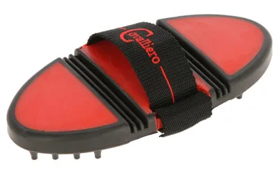 Produktbild von Kerbl Covalliero Noppenstriegel Flex 3 rot-schwarz