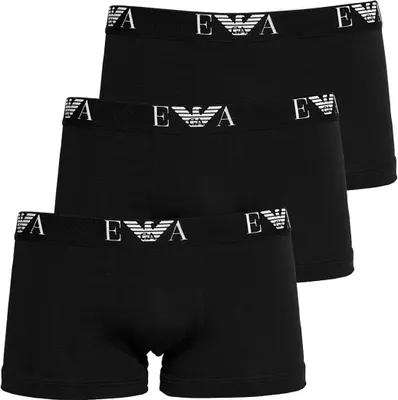 Produktbild von EMPORIO ARMANI 3er Pack Herren Trunk Fb. Schwarz Gr.L