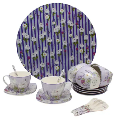 Produktbild von HOME ELEMENTS s Teeset für 6 Personen, Lavendel