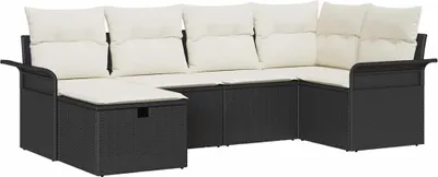 Produktbild von vidaXL Gartensofa-set 6 stk. Poly Rattan