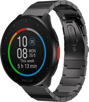 Produktbild von Strap-it Polar Pacer Metallarmband (Schwarz)
