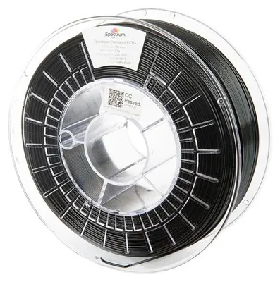 Produktbild von Spectrum 3D Filament, Premium PCTG, 1,75mm, 1000g, 80665, verkehrsschwarz