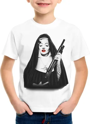 Produktbild von style3 Marilyn Gebetsschwester T-Shirt Kinder usa gangster