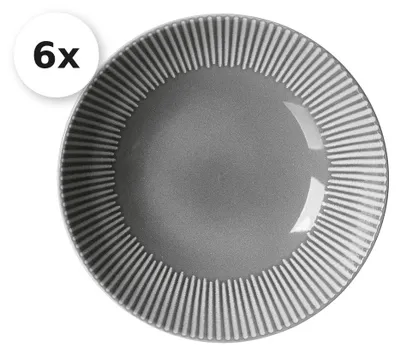 Produktbild von Suppenteller 20cm 6er Set Banda grau