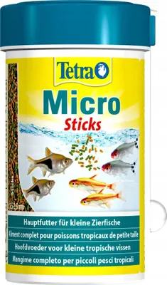 Zdjęcie produktu dla Pokarm dla ryb akwariowych, Tetra Micro Sticks, mikro-paluszki o średnicy 0,75–0,9 mm, ryby tropikalne