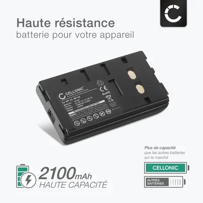 Image de CELLONIC 1x Batterie pour Appareil photo Compatible avec Sony CCD-380, CCD-TR2000, CCD-M9, NP-33 - (2100mAh, 6V)