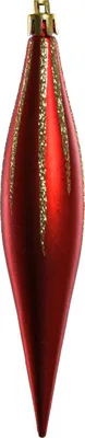 Produktbild von TrendLine Weihnachtskugeln Zapfen bruchfest, langlebig 15 cm rot 8 Stück