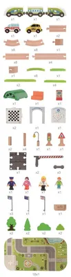 Image de 2Kids Toys : Train électrique "Village", 110 pièces