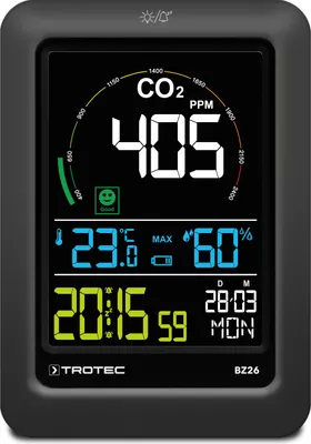 Zdjęcie produktu dla Miernik jakości powietrza CO2 BZ26 firmy Trotec