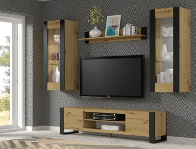 Zdjęcie produktu dla Półka wisząca MONDI 125 cm Regał dąb Artisan