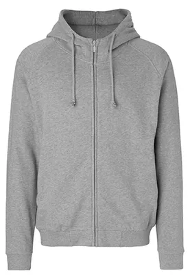 Image de Neutral O63401 | Sweat à capuche homme avec zip caché / 100% coton Fairtrade - Couleur : Sports Grey - Taille : S
