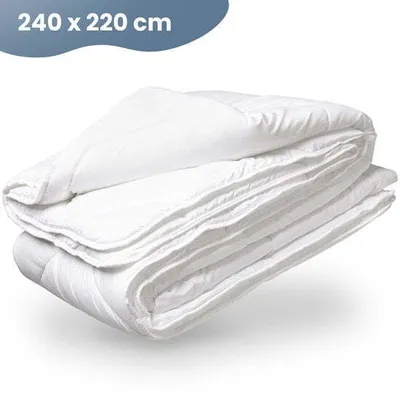Immagine prodotto di Coperta Unyqoos® per tutto l'anno, 240 x 220 cm – Qualità hotel, rivestimento in microfibra ultra-morbida (antiallergica), classe di calore 2, per letto matrimoniale
